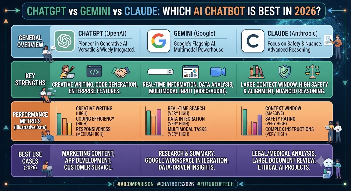 ChatGPT vs Gemini vs Claude: Which AI Chatbot Is Best in 2026?