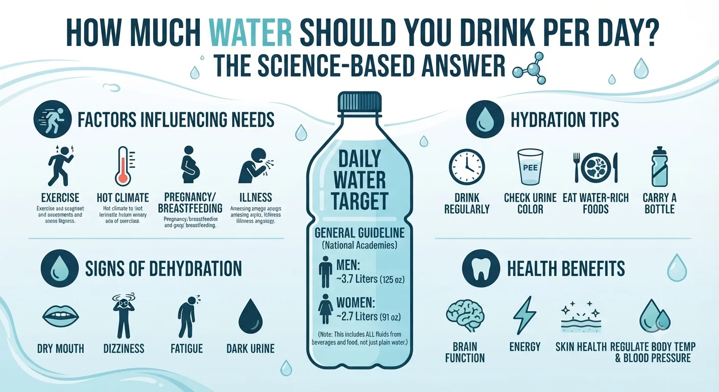 How Much Water Should You Drink Per Day? The Science-Based Answer