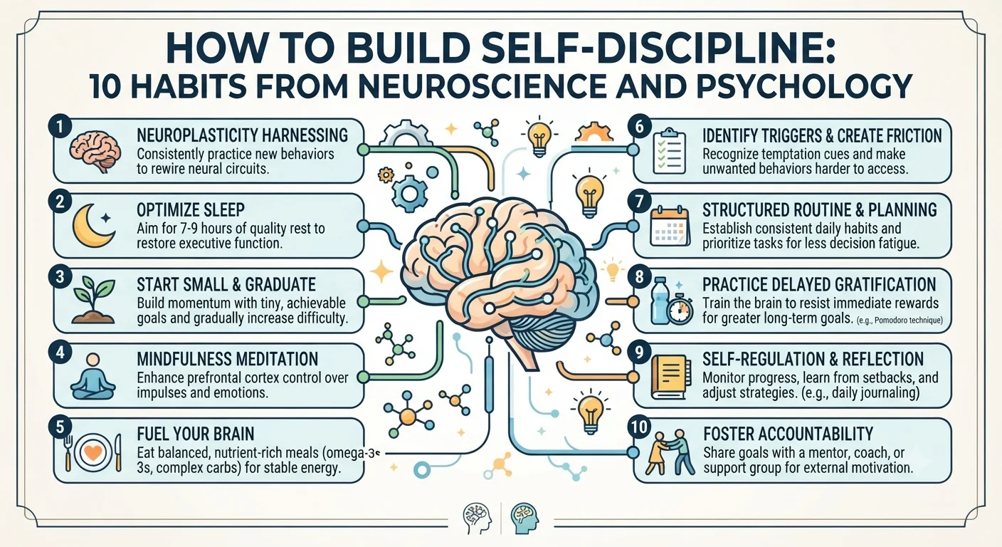 How to Build Self-Discipline: 10 Habits from Neuroscience and Psychology