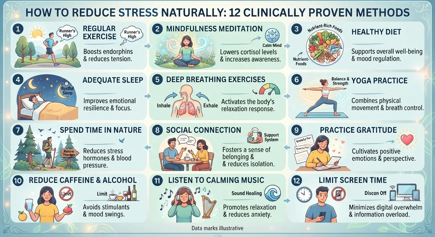 How to Reduce Stress Naturally: 12 Clinically Proven Methods