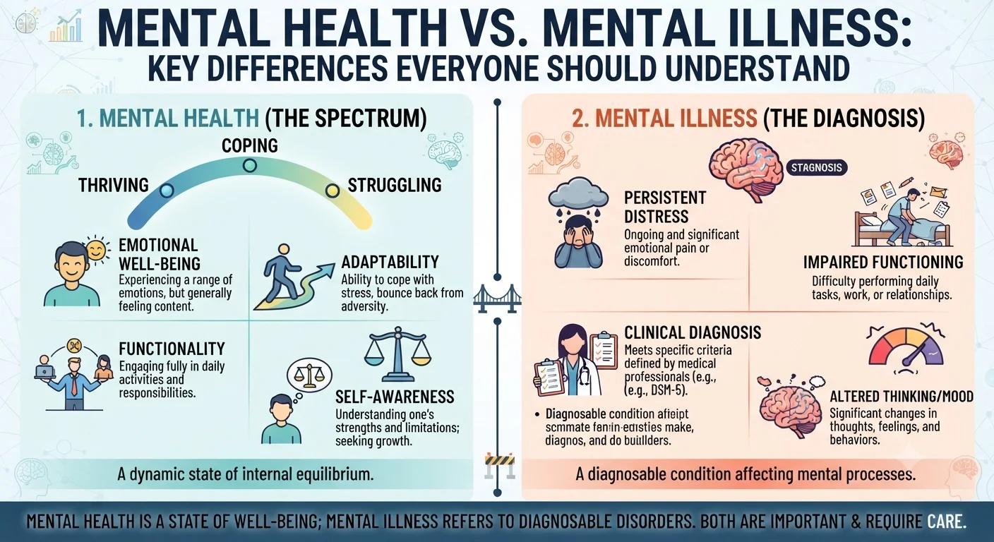 Mental Health vs Mental Illness: Key Differences Everyone Should Understand