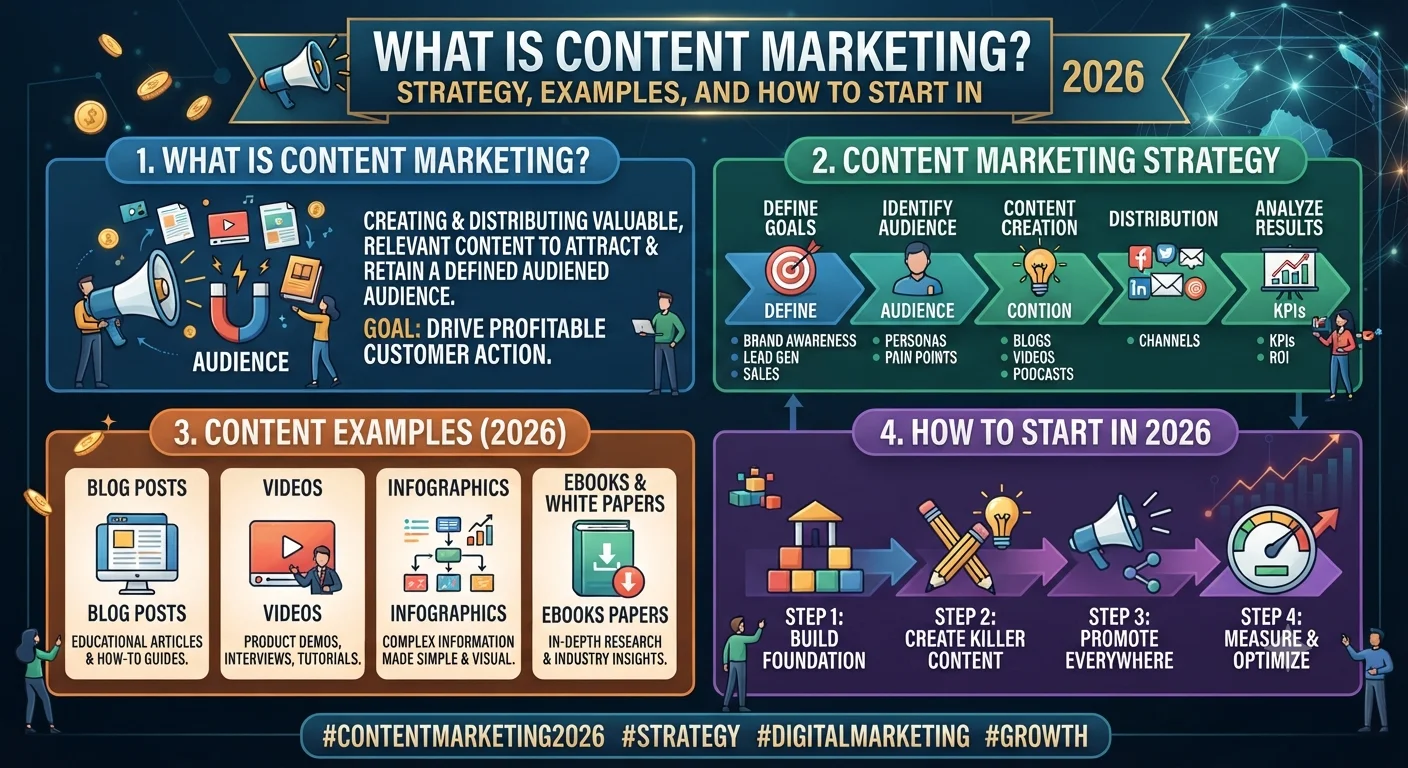What Is Content Marketing? Strategy, Examples, and How to Start in 2026